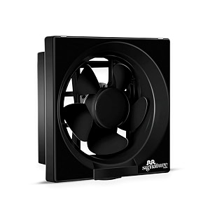 rr signature vento deluxe 250 mm exhaust fan for kitchen bathroom with strong air suction rust proof body and dust protection shutters black 3 year warranty