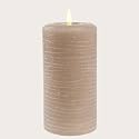 LumiPur Signature Collection Natural Glow Flickering Flameless LED Wax Pillar Candle (3.5" x 7", Mushroom)