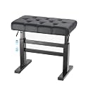 lumizone Hydraulic Lifting Piano Bench Height Adjustable Tufted