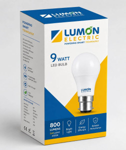 lumon 9 w basic round b22 led bulb