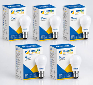 lumon 9 w basic round b22 led bulb
