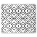 Lunarable Victorian Mouse Pad, Romantic Antique Floral Design in Triangle Forms Image Print, Rectangle Non-Slip Rubber Mousepad, Standard Size, Charcoal Grey