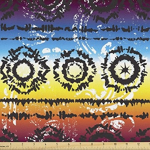 Lunarable Batik Fabric by The Yard Hippie
