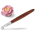 Lunarm Crochet Hook 10.0mm Ergonomic Crochet Aluminum Hook Wood Handle