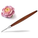 Lunarm Crochet Hook 3.0mm Ergonomic Crochet Aluminum Hook Wood Handle