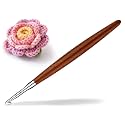Lunarm Crochet Hook 4.5mm Ergonomic Crochet Aluminum Hook Wood Handle