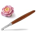 Lunarm Crochet Hook 8.0mm Ergonomic Crochet Aluminum Hook Wood Handle