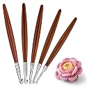 Lunarm Crochet Hooks 5pcs Ergonomic Crochet Aluminum Hooks Set
