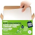 Lunderg Aloe Scented Super Absorbent Commode Pads - Value Pack 250 Count