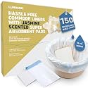 Lunderg Commode Liners & Absorbent Pads - Jasmine Scent 150 Bags