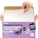 Lunderg Lavender Scented Super Absorbent Commode Pads - Value Pack 250 Pads