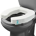 Lunderg Padded Toilet Seat Riser for Seniors - Adds 2 Inches. Universal Fit