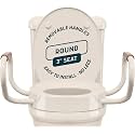 Lunderg Solva Raised Toilet Seat with Handles - Round - Adds 3 Inches