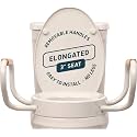 Lunderg Solva Raised Toilet Seat with Handles - Elongated - Adds 3 Inches