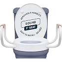 Lunderg Solva Raised Toilet Seat with Handles - Round - Adds 3 Inches