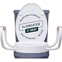 Lunderg Solva Raised Toilet Seat with Handles - Elongated - Adds 3 Inches