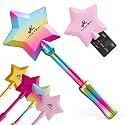 LUNVERI Magic Wand Credit Card Holder, Tap to Pay Accessory for Credit & Debit Cards, Contactless NFC Card Holder, Fairy-Inspired Payment Wand, Rainbow Chrome