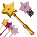 LUNVERI Magic Wand Credit Card Holder, Tap to Pay Accessory for Credit & Debit Cards, Contactless NFC Card Holder, Fairy-Inspired Payment Wand, Ruby Red Gold