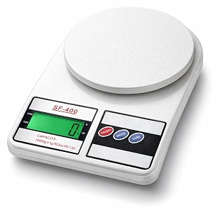 lunyako sf-400 digital kitchen weighing scale  10kg capacity  1g accuracy  lcd display  electronic weight machine for baking cooking fitness amp diet  home and daily kitchen use
