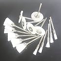 15 Pcs Mini Abrasive Buffing Wheel,1/8 Inch Nylon Fiber Polishing Wheel (White)