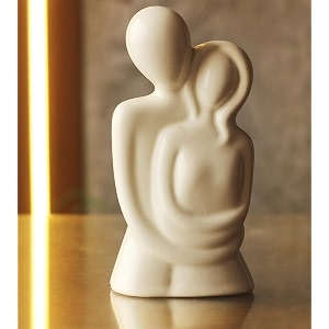 lupaava love statue hugging couple ceramic decor romantic ornament figurine gift meaningful sculpture for bedroom home office shelf desktop decoration