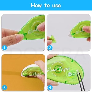 double sided tape roller scrapbooking tape permanent adhesive tape dispenser runner for crafts and arts projects gift wrappingmulticolor dside glue tape -1