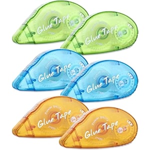double sided tape roller scrapbooking tape permanent adhesive tape dispenser runner for crafts and arts projects gift wrappingmulticolor dside glue tape -6