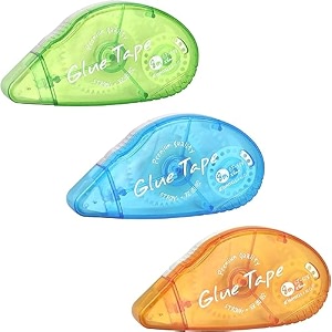 double sided tape roller scrapbooking tape permanent adhesive tape dispenser runner for crafts and arts projects gift wrappingmulticolor dside glue tape -3
