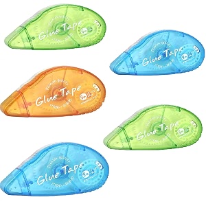 double sided tape roller scrapbooking tape permanent adhesive tape dispenser runner for crafts and arts projects gift wrappingmulticolor dside glue tape -5