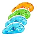 Double Sided Tape Roller Scrapbooking Tape, Permanent Adhesive Tape Dispenser Runner for Crafts and Arts Projects Gift Wrapping(Multicolor) (D.Side Glue Tape -4)