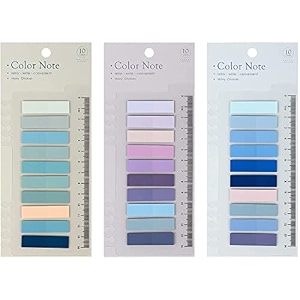 index tabs sticky notes with ruler color sticky tabs for notebook books pet material page tabs sticky flags file index tabs office stationery 30 color sticky note