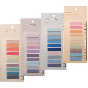 index tabs sticky notes with ruler color sticky tabs for notebook books pet material page tabs sticky flags file index tabs office stationery sticky notes 4 packs  800 pcs