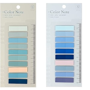 index tabs sticky notes with ruler color sticky tabs for notebook books pet material page tabs sticky flags file index tabs office stationery 20 color sticky note