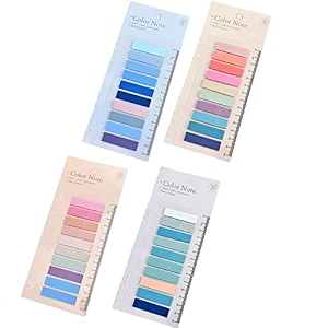 index tabs sticky notes with ruler color sticky tabs for notebook books pet material page tabs sticky flags file index tabs office stationery 4 packs  800 pcs notes