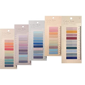 index tabs sticky notes with ruler - color sticky flags for notebook books - pet material page tabs office stationery 5 packs  1000 pcs