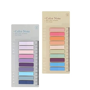 index tabs sticky notes with ruler color sticky tabs for notebook books pet material page tabs sticky flags file index tabs office stationery 2 packs  400 pcs