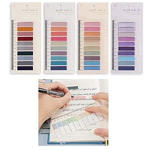 index tabs sticky notes with ruler color sticky tabs for notebook books pet material page tabs sticky flags file index tabs office stationery 4 packs  800 pcs