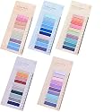 Index Tabs Sticky Notes with Ruler Color Sticky Tabs for Notebook, Books, PET Material Page Tabs Sticky Flags File Index Tabs Office Stationery (5 Packs | 1000 Pcs Notes)