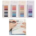 Index Tabs Sticky Notes with Ruler Color Sticky Tabs for Notebook, Books, PET Material Page Tabs Sticky Flags File Index Tabs Office Stationery (4 Packs | 800 Pcs)