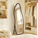 LUPPRA Irregular Full-Length Wooden Frame Floor Mirror – 50 × 160 CM Bathroom Mirror (Abstract)