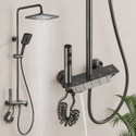 LUPPRA Modern Wall Mounted Shower Mixer Rain Shower System Jet stream, Pulse mode, Rainfall spray