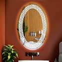Oval Wall Mounting Mirror with Light |Bathroom,Venity and Smart Mirror Size 18X24 inch| LED Mirror 3 Tone (Cool, Natural, Warm).