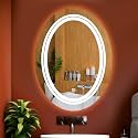 Oval Wall Mounting Mirror with Light |Bathroom,Venity and Smart Mirror Size 24X18 inch| LED Mirror 3 Tone (Cool, Natural, Warm).