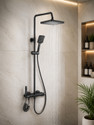LUPPRA Rainfall Shower System with Hand Shower Rain Shower System Pulse mode, Jet stream, Rainfall spray (Stainless Steel)