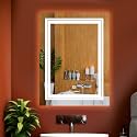 Rectengale Wall Mounting Mirror with Light |Bathroom,Venity and Smart Mirror Size 18X24 inch| LED Mirror 3 Tone (Cool, Natural, Warm).