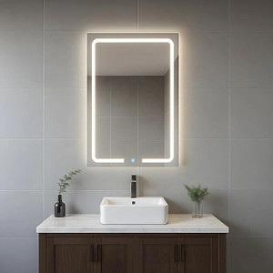 luppra smart led wall mirror with touch sensor for bathrooms living rooms and hallway bathroom mirror