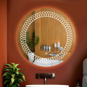 LUPPRA Smart LED Wall Mirror with Touch Sensor for Bathrooms, Living Rooms, and Hallway Bathroom Mirror (Round Finish : Polished)