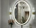 LUPPRA Smart LED Wall Mirror with Touch Sensor for Bathrooms, Living Rooms, and Hallway Bathroom Mirror (Oval Finish : Polished)