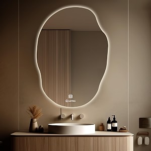 wall mounting mirror with light bathroomvenity and smart mirror size 18x24 inch led mirror 3 tone cool natural warm