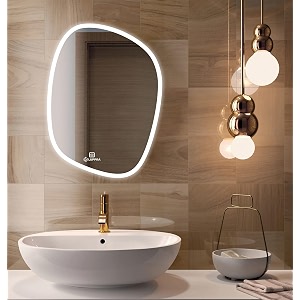 wall mounting mirror with light bathroomvenity and smart mirror size 18x24 inch led mirror 3 tone cool natural warm